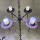 Pair of wrought iron candelabras