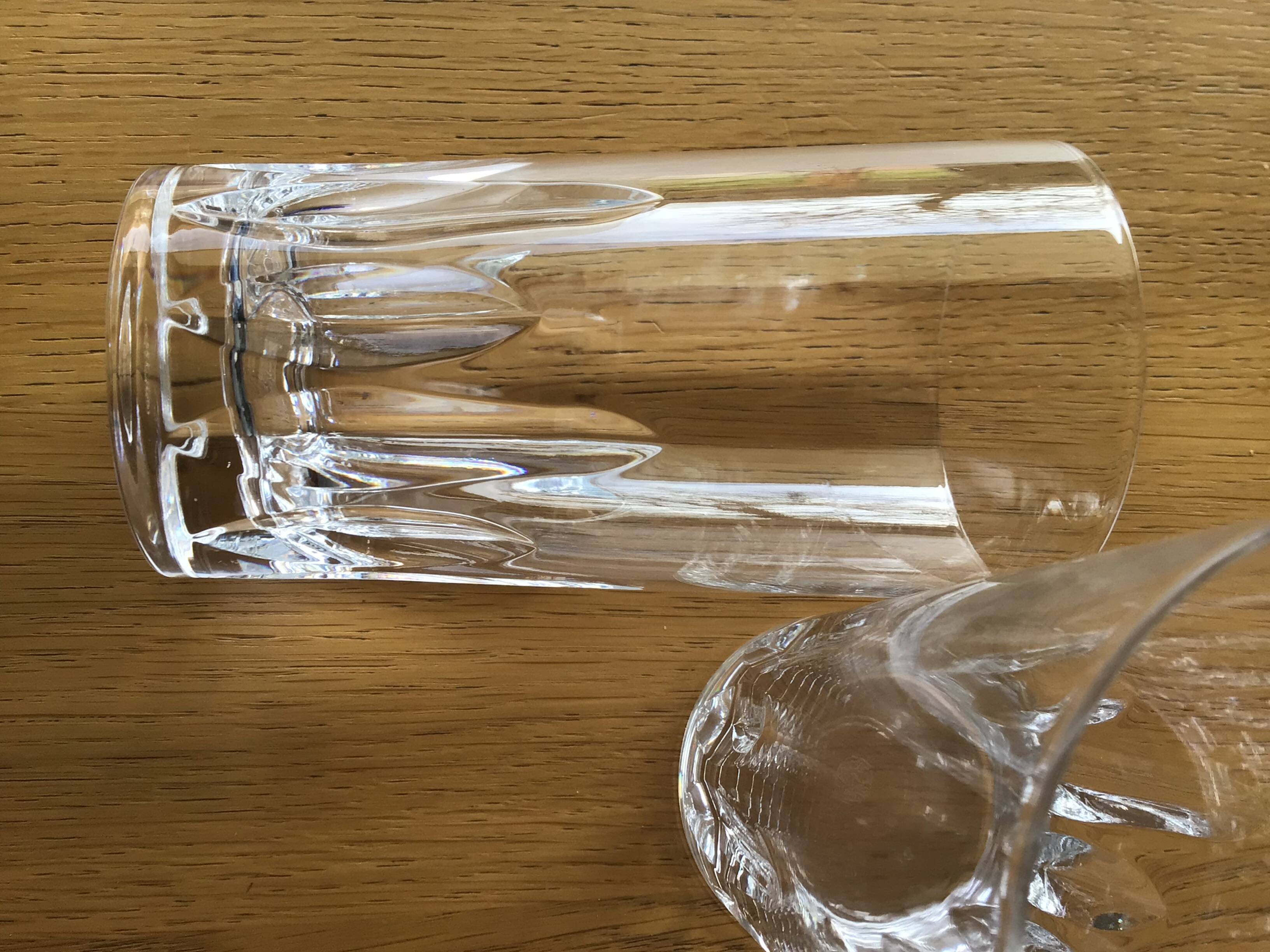 5 Bayel long drink crystal glasses France