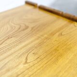 Low cabinet from Maison Regain, solid elm, circa 1960, with drawer