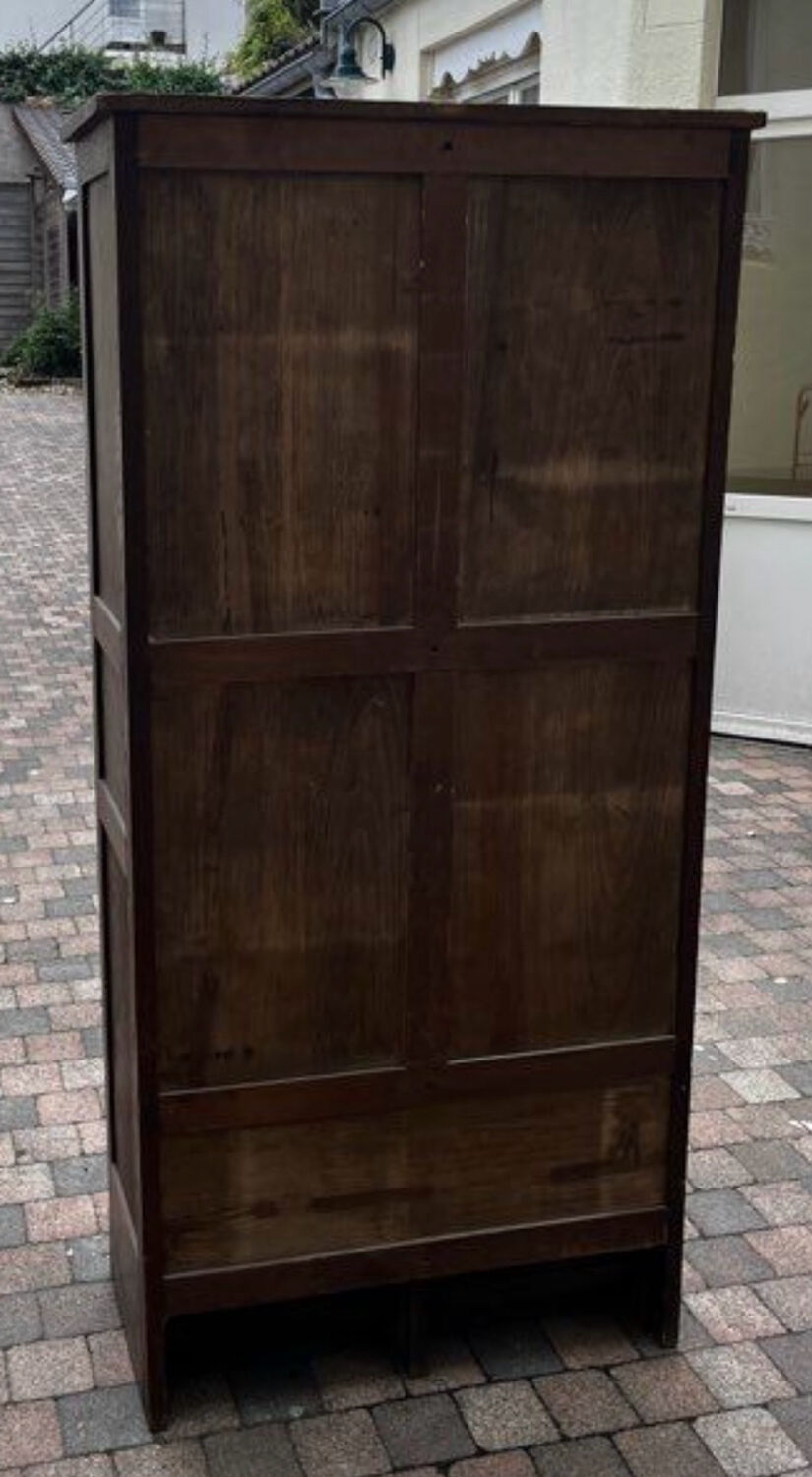 Filing cabinet with curtains