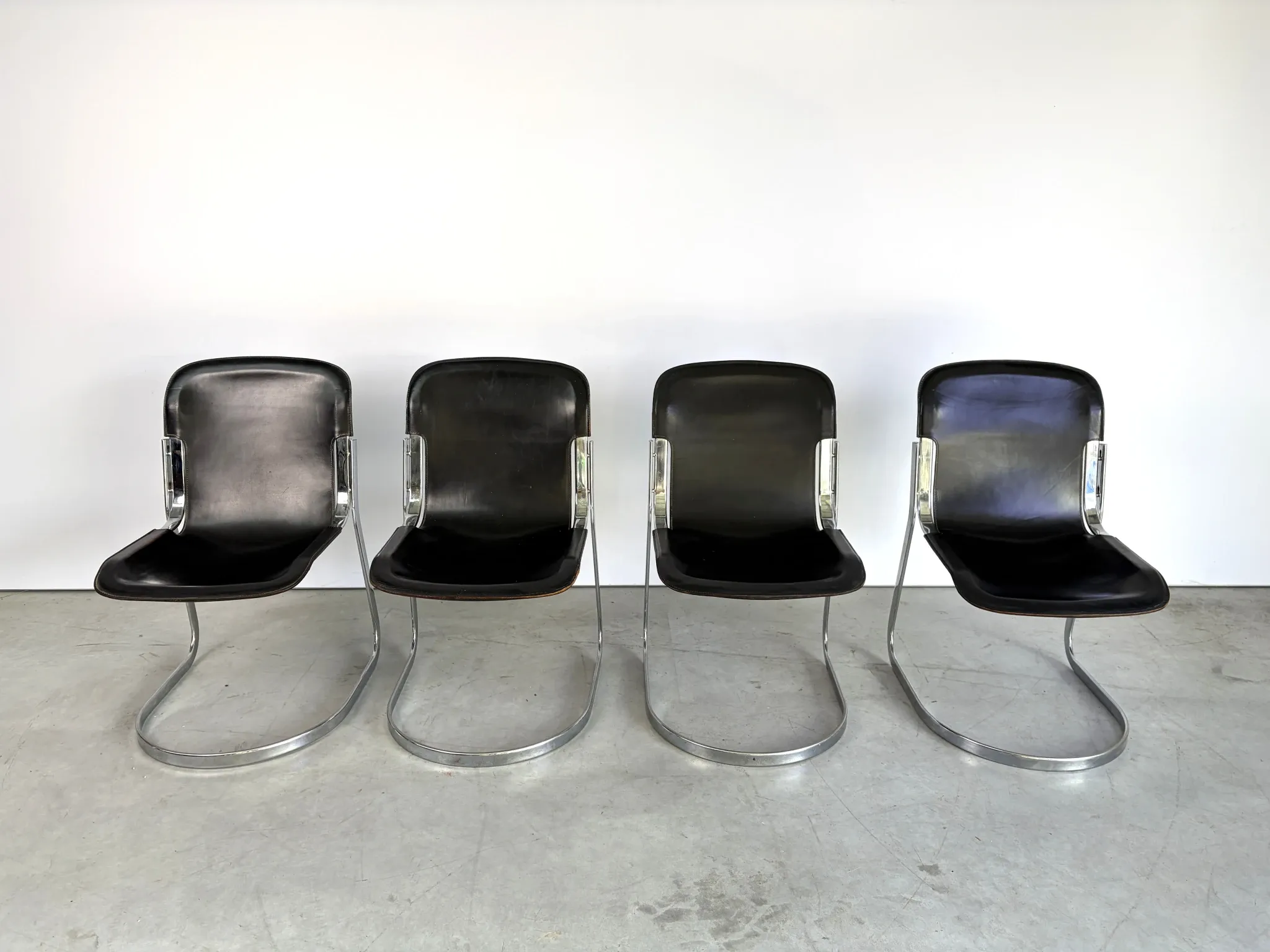 Chaises de salle à manger vintage par Cidue, ensemble de 4, années 1970