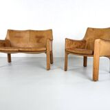 set composed of CAB 413 and CAB 414 by Mario Bellini for Cassina - 1970s