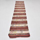 2x10 Turkish Vintage Kilim Runner Rug, 69x316Cm