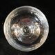 Old blown glass engraved with acid XIXth floral decoration