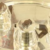 Art Deco Silver-Plated Tee or Coffee Set With Matching Tray, France, 1930s