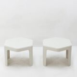 Pair of fiber glass side tables