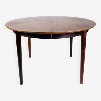 Table à manger ronde réalisée en palissandre par Arne Vodder des années 1960