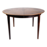 Table à manger ronde réalisée en palissandre par Arne Vodder des années 1960