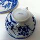 tea cup and Japanese saucer in blue and white porcelain