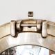 Porthole mirror in gilded brass, marine mirror