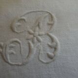 Trio of towels in linen monogrammed db