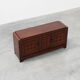 Art Deco carved geometric sideboard by Charles Dudouyt in oak, France ca. 1