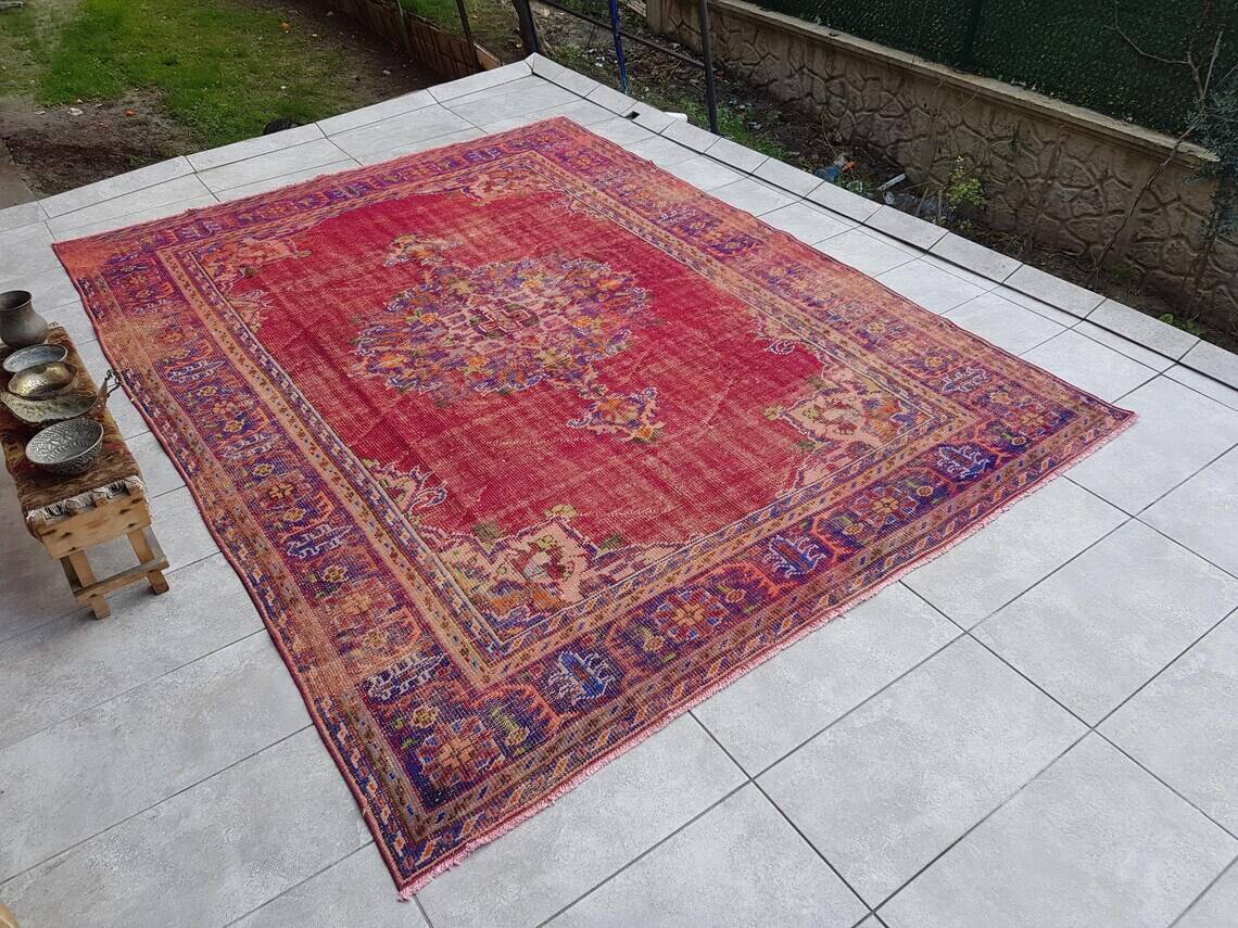 Tapis de sol en laine Oushak d'Anatolie, réf. 2275