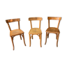 Trio of vintage Bauman bistro chairs