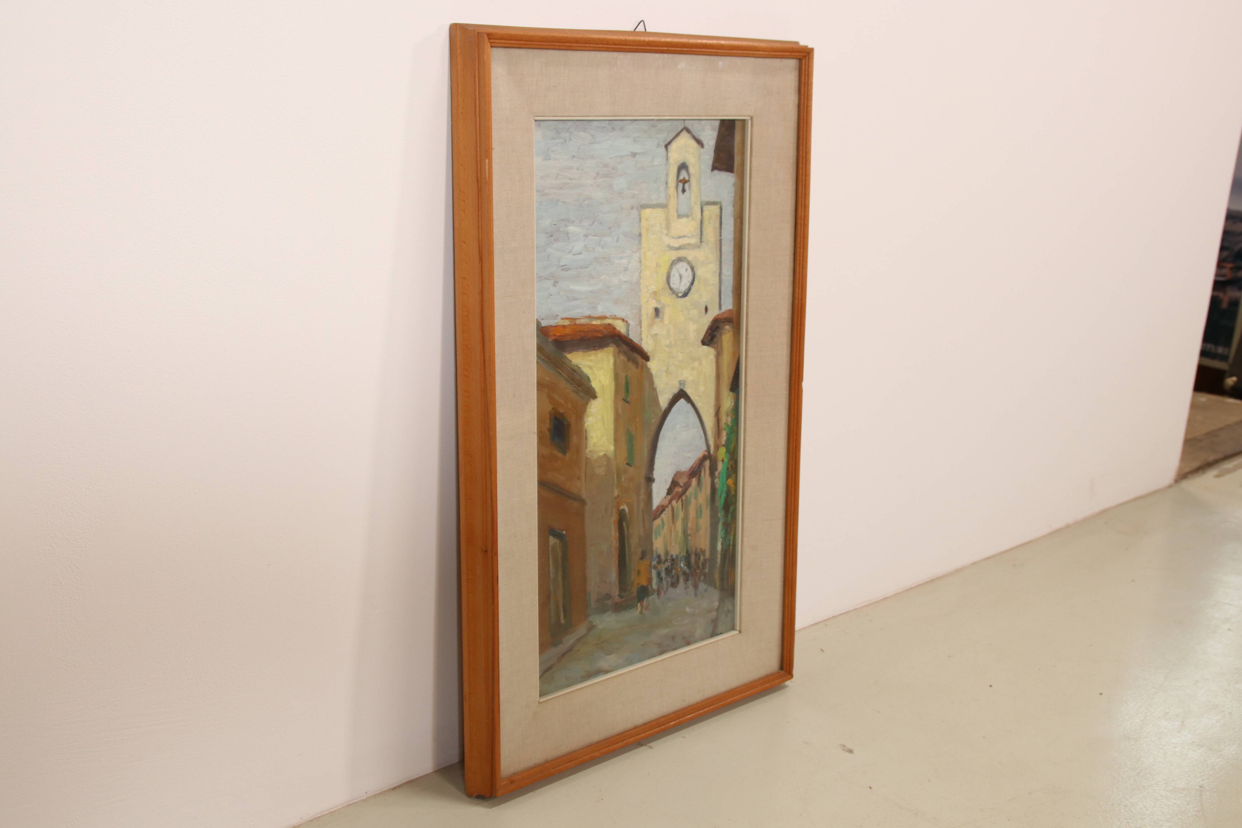 Oil painting by Umberto Lorini from 1960