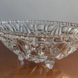 Thick glass tripod cup - vintage