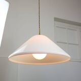 Elpis Pendant by Luigi Massoni for Guzzini in Plexiglass & Brass, 1970s