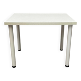 Postmodern Italian vintage dining table with terrazzo-style surface, 1980s.