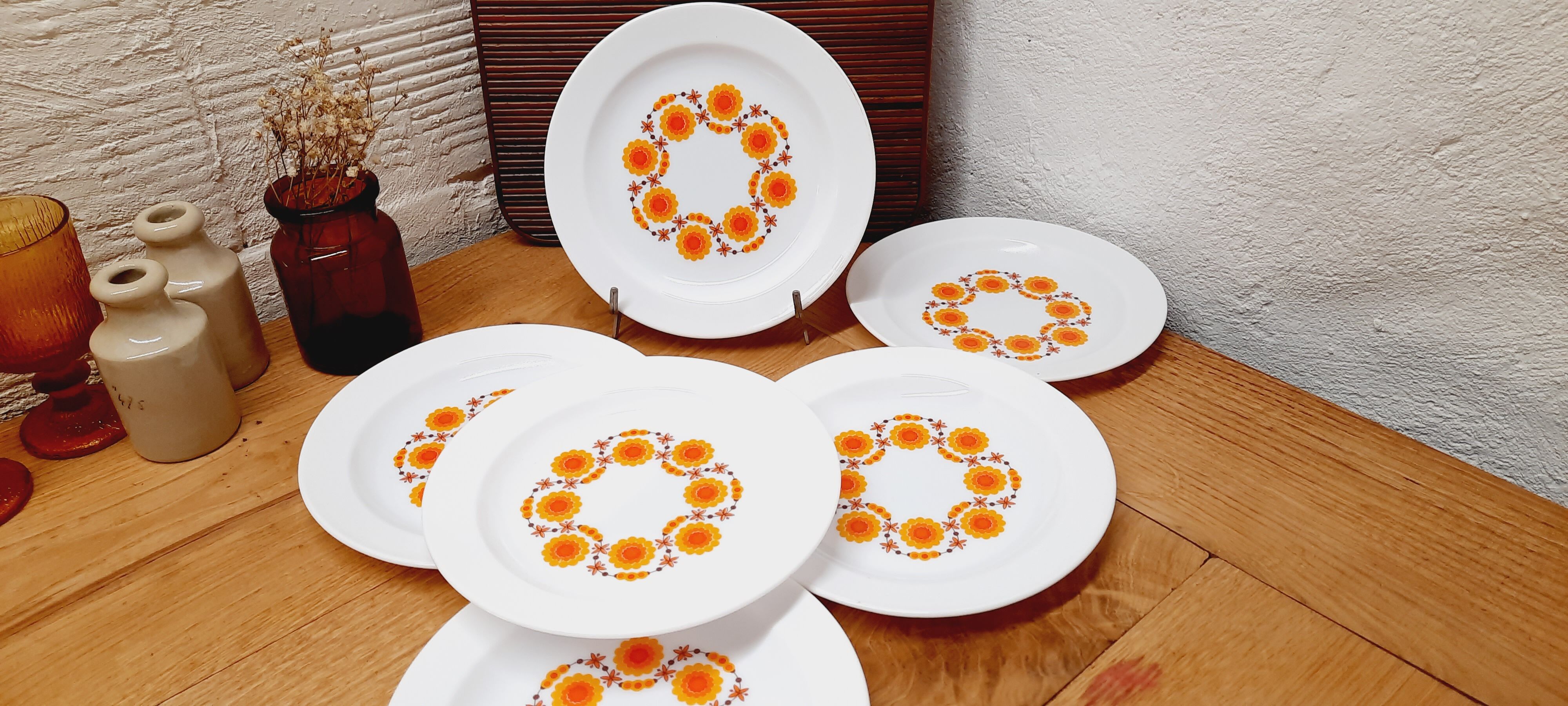 Set 6 assiettes dessert Arcopal