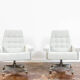 Pair of swivel armchairs 1970's Czechoslovakia
