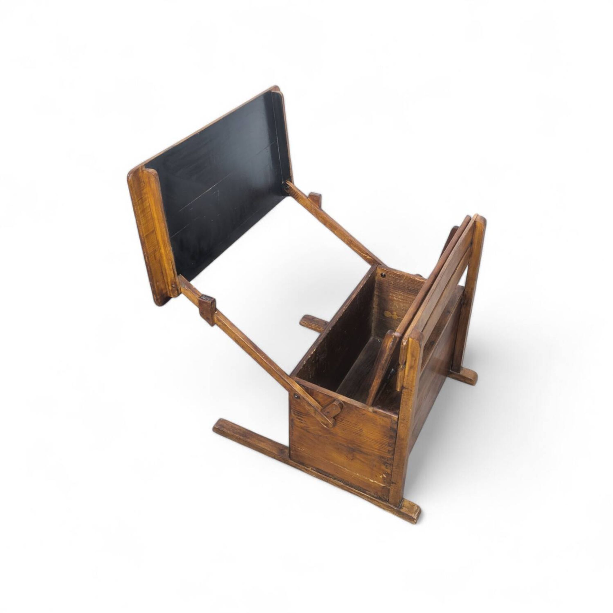 Bauhaus wooden kids folding school desk, 1920s