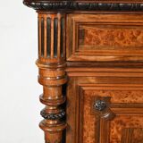 Buffet, commode en loupe d’amboine et palissandre, style Louis XVI – 2ème partie du XIXème