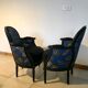 2 fully restored antique bergère armchairs