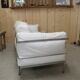 LC3 sofa by Le Corbusier, chrome and white leather