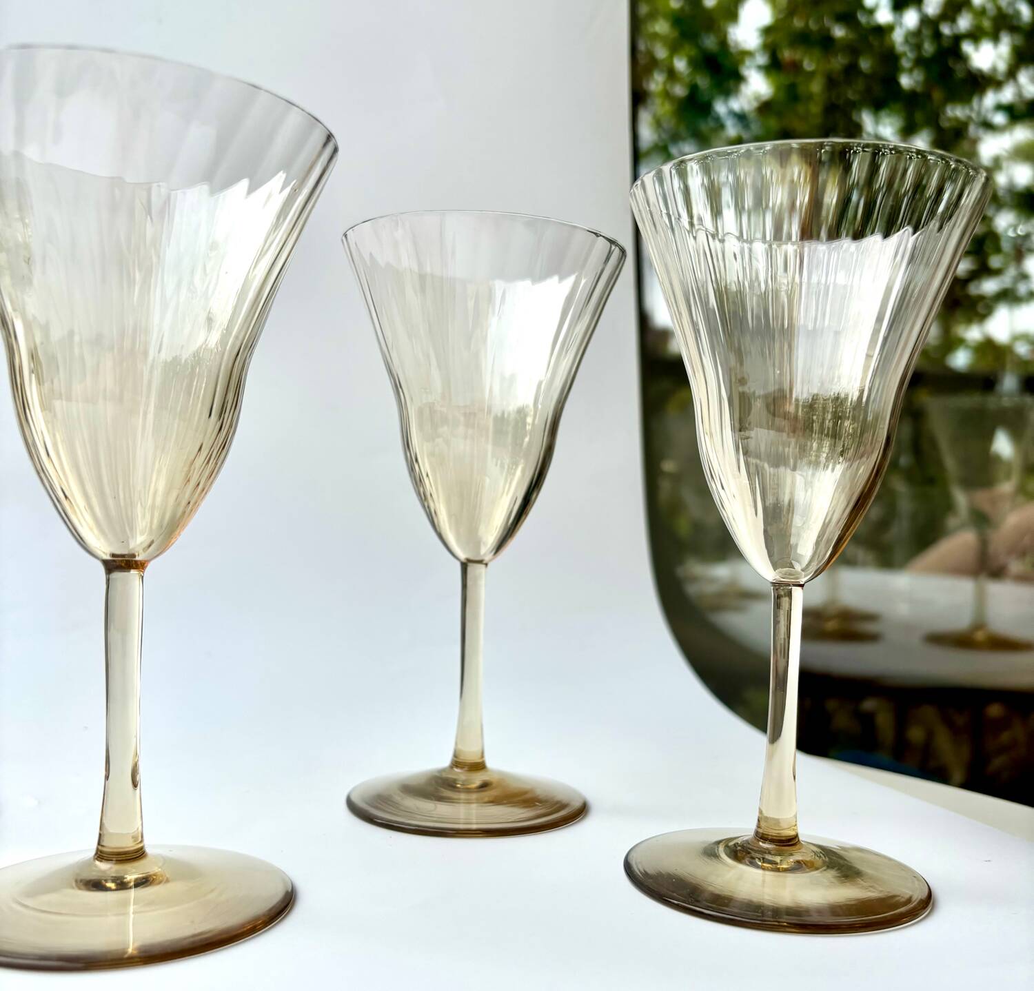 Verres style Gallée