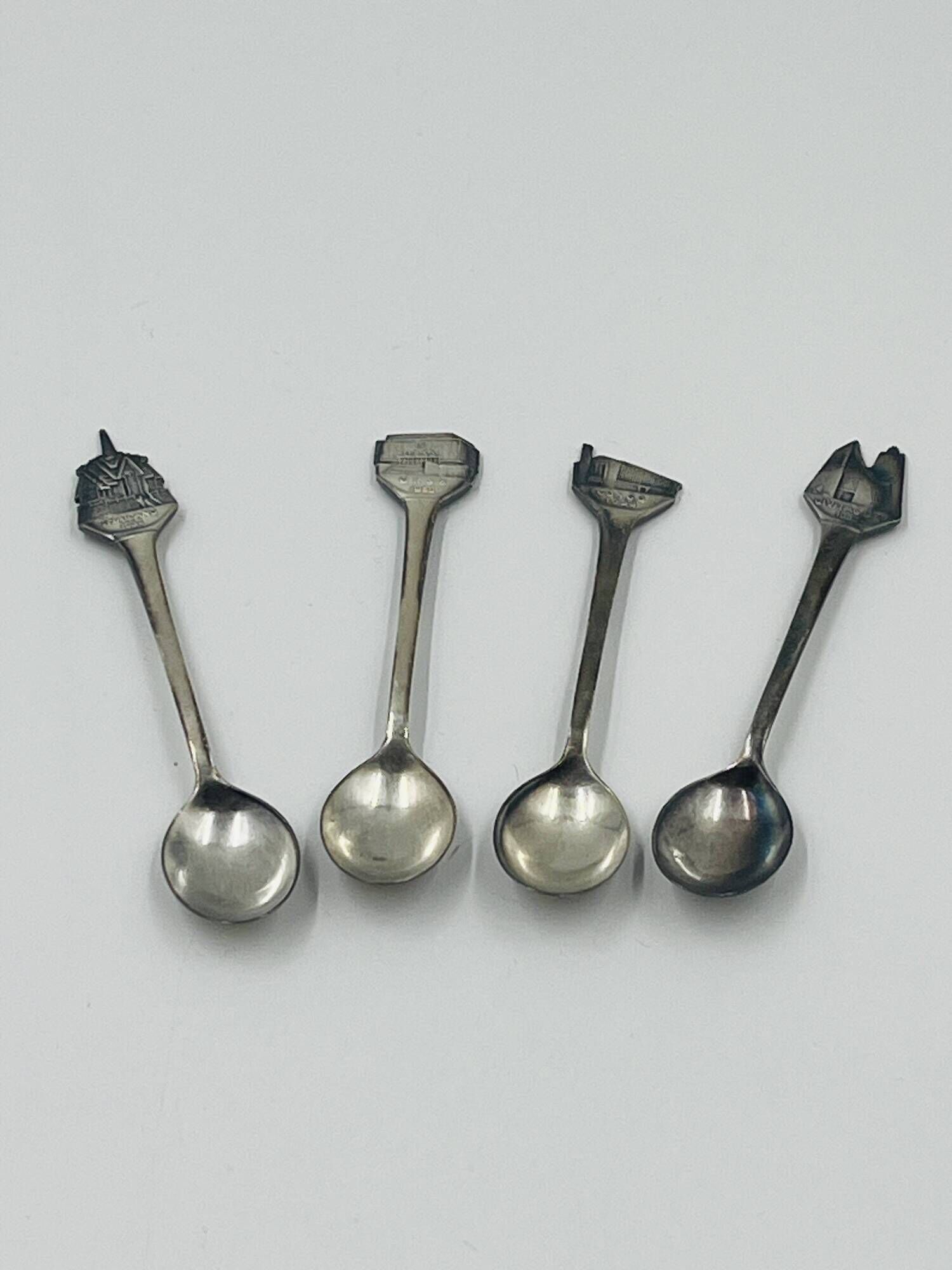 Set of 4 Souvenir Spoons Expo 58 Rare Pavilions