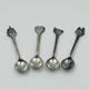 Set of 4 Souvenir Spoons Expo 58 Rare Pavilions