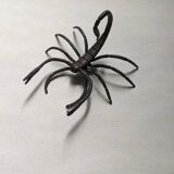 Handcrafted metal scorpion sculpture, curiosity cabinet, arthropod object
