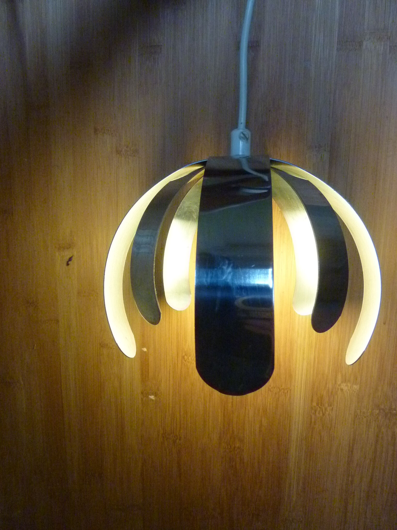 Lamp light flower by Jocelyne Trocmé stainless, 70s