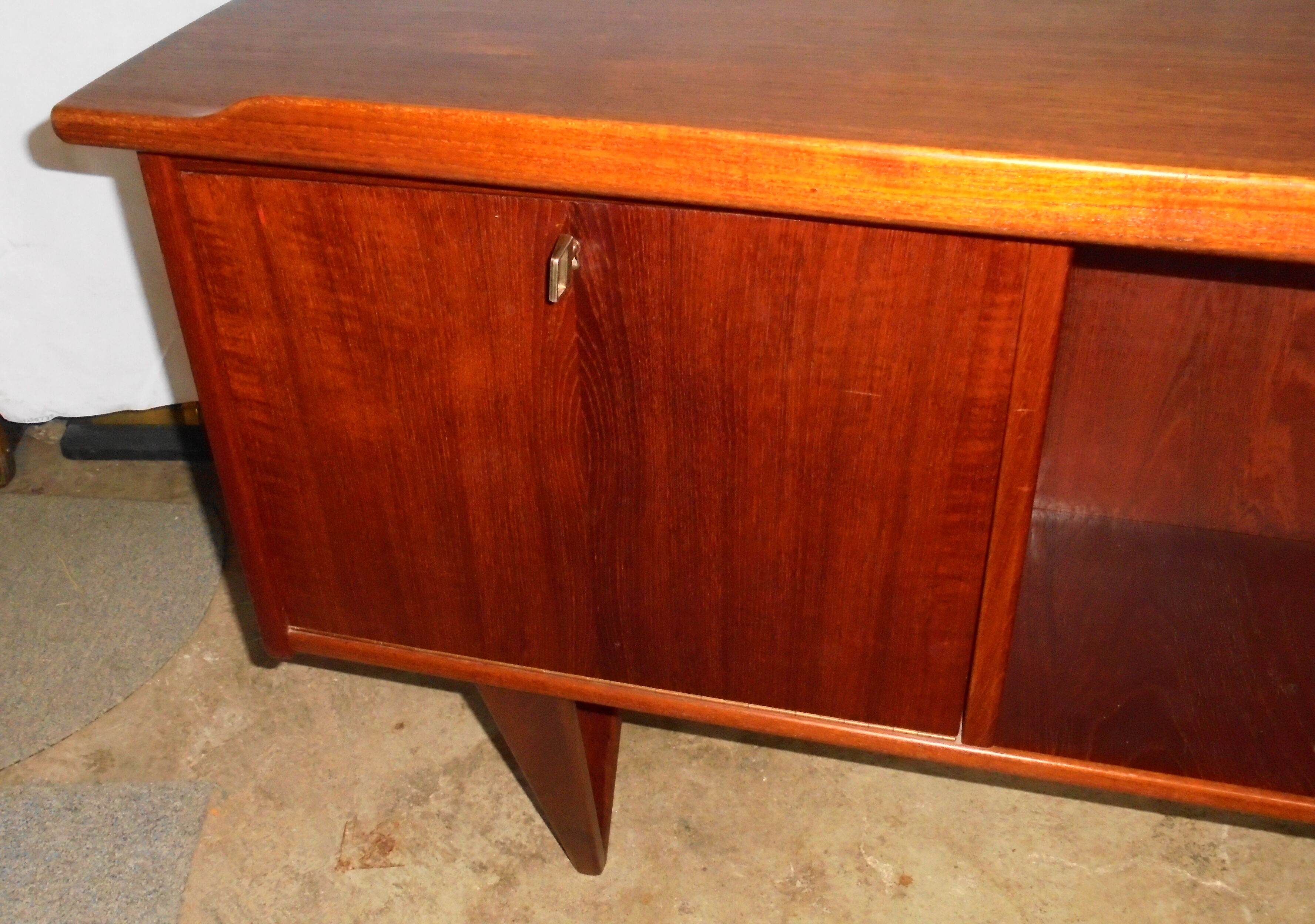 Peter Lovig Nielsen's Scandinavian teak boomerang desk from the 60s