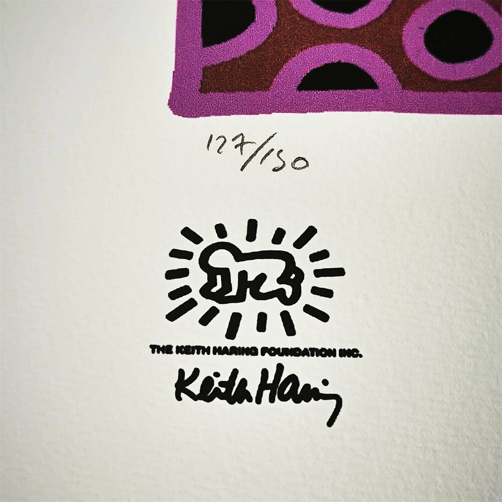 1990s Keith Haring Limited Edition Lithograph Numbered in Pencil.