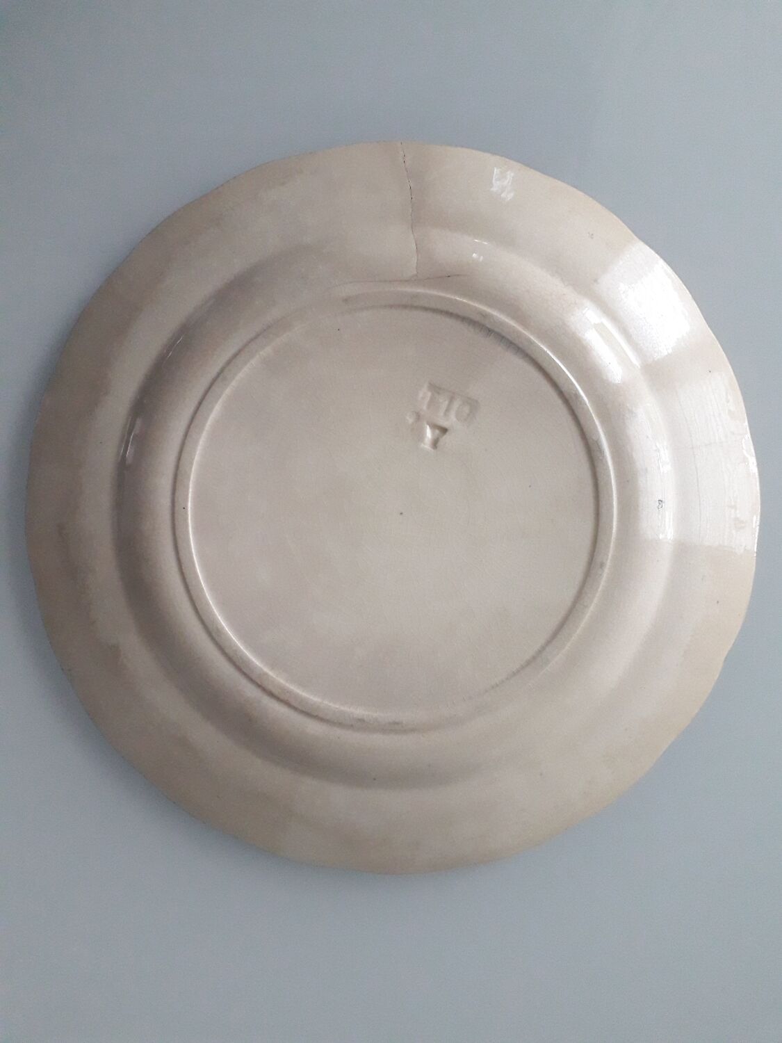 Old plate at transfer 20.5 cm