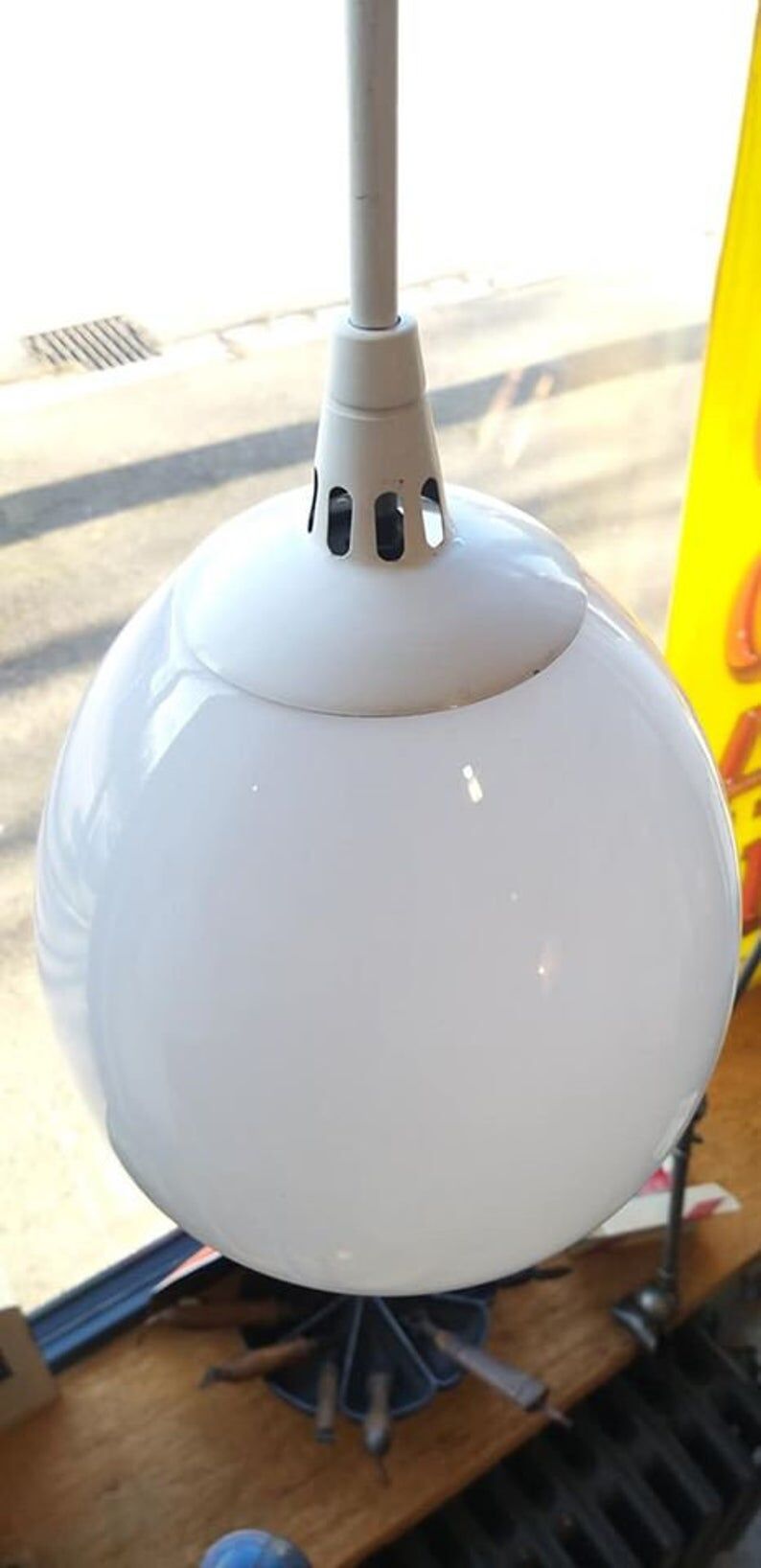 Vintage industrial suspension lamp