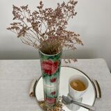 Art Deco top silver metal and mirror