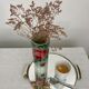 Art Deco top silver metal and mirror