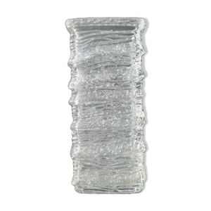 Vase en verre effet givré des