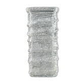 Frosted effect glass vase from the 70s
