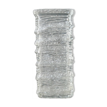 Frosted glass vase from the 1970s