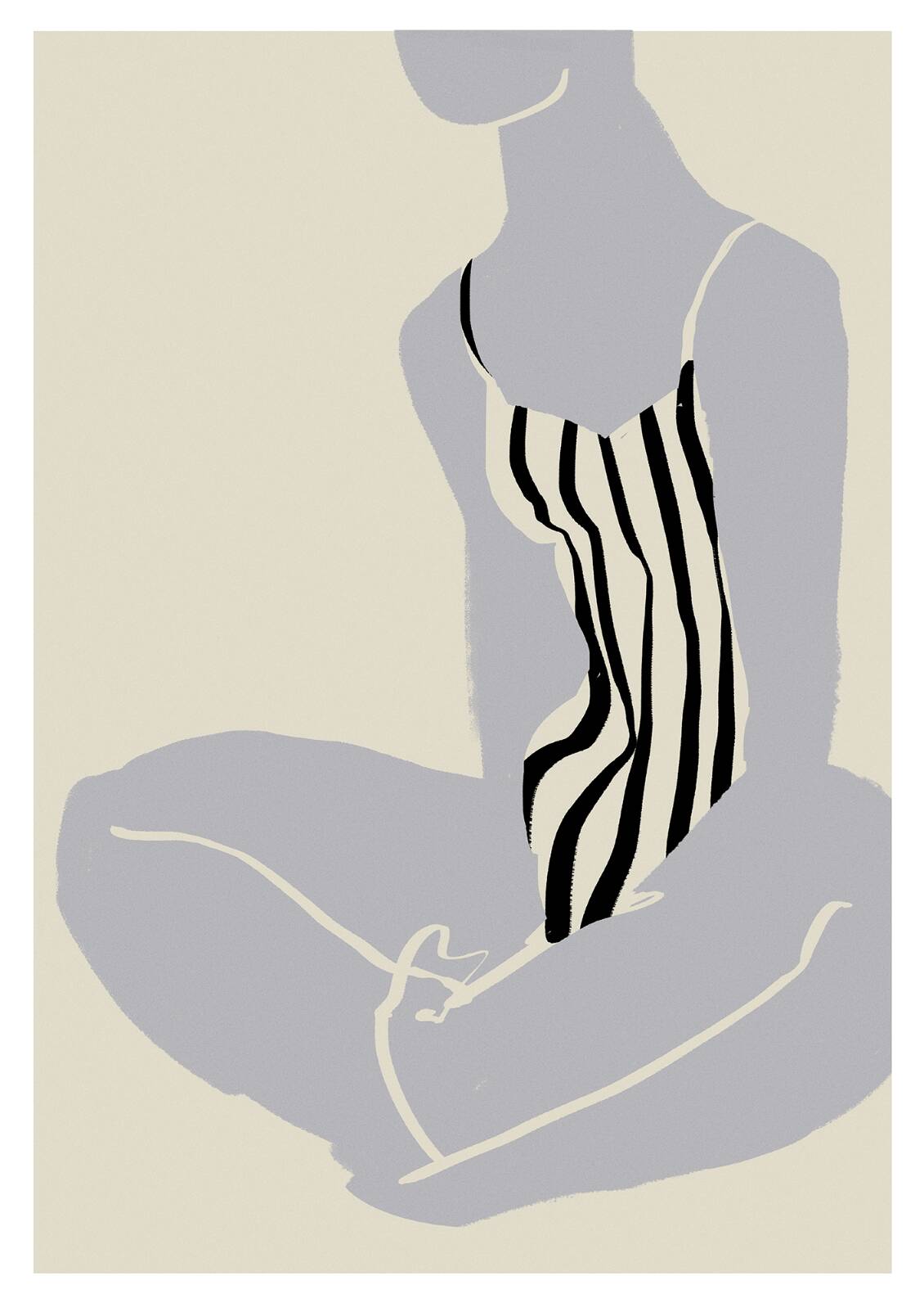 Female figure giclee art print, 50x70cm