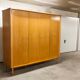 Scandinavian wardrobe 1960 honey color 4 doors L 205 cm