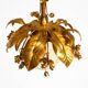 1970s gold-plated metal pendant lamp with a glass sphere by Hans Kögl