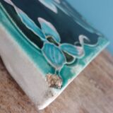 Art Nouveau trivet, glazed ceramic, signed