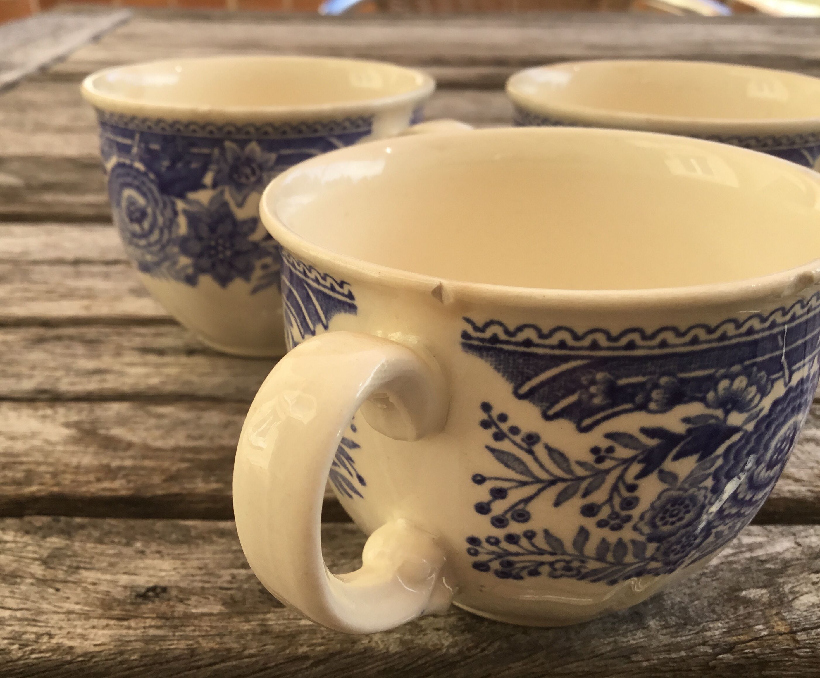 Old Villeroy and Boch "Burgenland" tea cups