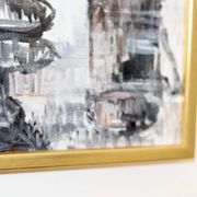 Swedish Mid-Century Oil On Canvas " Still Life with Yellow Roses and Fruit " by Olle Rhönnstrand