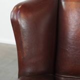 Vintage Sheepskin Wingback Chair