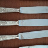 Set of silvered metal cutlery 1/1000th